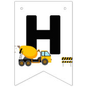 Bannière À Fanions Construction Enfants Bonne fête d'anniversaire (Deuxième drapeau)