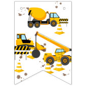 Bannière À Fanions Construction Enfants Bonne fête d'anniversaire (Premier drapeau)