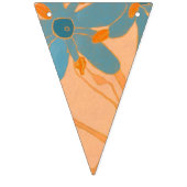 Bannière À Fanions Contemporary Leaf Design in Peach (Deuxième drapeau)