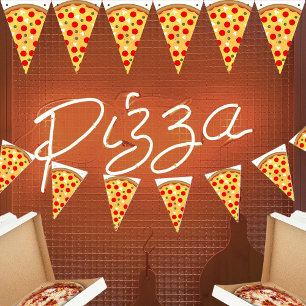 Bannière À Fanions Cool plaisir pizza fête anniversaire de enfant