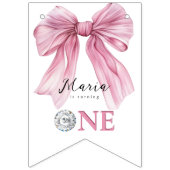 Bannière À Fanions Coquette rose étincelle 1ère (Premier drapeau)