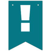 Bannière À Fanions Corail bleu personnalisé Vert Joyeux anniversaire (Premier drapeau)