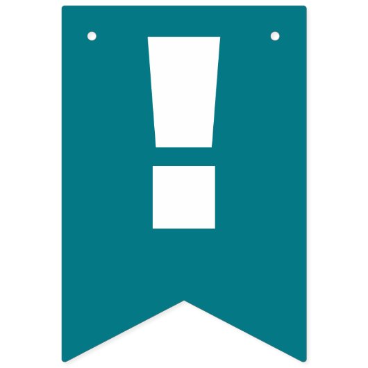 Bannière À Fanions Corail bleu personnalisé Vert Joyeux anniversaire (Premier drapeau)