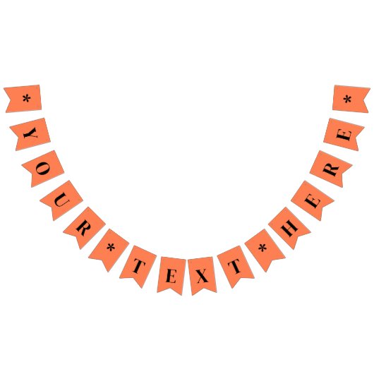 Bannière À Fanions Corail Néon Couleur Unie | Sur mesure (Tout)