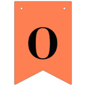 Bannière À Fanions Corail Néon Couleur Unie | Sur mesure (Troisième drapeau)