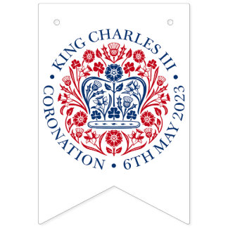 Bannière À Fanions Coronation britannique du roi III Charles