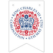 Bannière À Fanions Coronation britannique du roi III Charles (Premier drapeau)