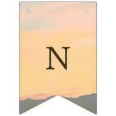 Bannière À Fanions Coucher du soleil de montagne (Troisième drapeau)