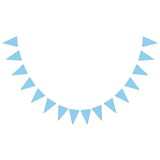 Bannière À Fanions couleur bleu bébé (Tout)