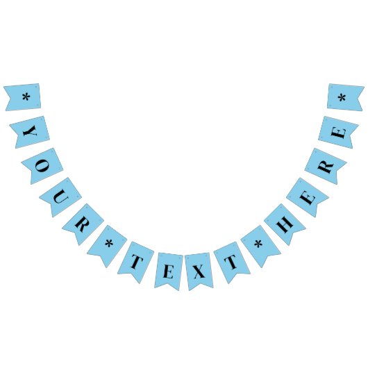 Bannière À Fanions Couleur solide bleu ciel néon | Personnalisé (Tout)