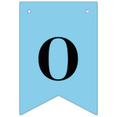 Bannière À Fanions Couleur solide bleu ciel néon | Personnalisé (Troisième drapeau)