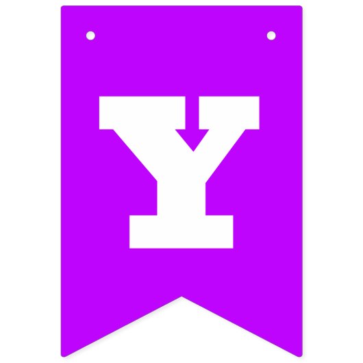 Bannière À Fanions Couleur solide de tons bleu néon | Personnalisé (Deuxième drapeau)