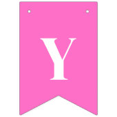 Bannière À Fanions Couleur solide rose néon personnalisée (Deuxième drapeau)