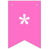 Bannière À Fanions Couleur solide rose néon personnalisée (Premier drapeau)