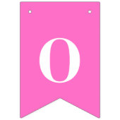 Bannière À Fanions Couleur solide rose néon personnalisée (Troisième drapeau)