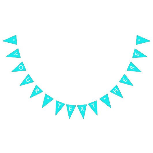 Bannière À Fanions Couleur solide turquoise (Tout)