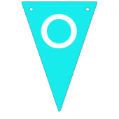 Bannière À Fanions Couleur solide turquoise (Troisième drapeau)