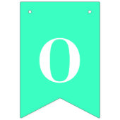 Bannière À Fanions Couleur solide Turquoise néon personnalisée (Troisième drapeau)