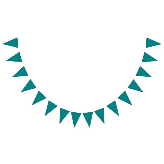 Bannière À Fanions couleur turquoise (Tout)