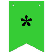 Bannière À Fanions Couleur Uni Vert Lime Néon | Sur mesure (Premier drapeau)