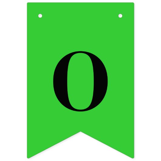 Bannière À Fanions Couleur Uni Vert Lime Néon | Sur mesure (Troisième drapeau)