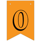 Bannière À Fanions Couleurs de l'école noire et orange (Troisième drapeau)