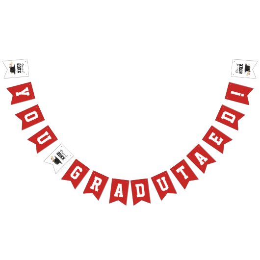 Bannière À Fanions Couleurs de l'école personnalisée Vous Diplômé Cla (Tout)