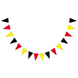 Bannière À Fanions Couleurs JAUNES ROUGES NOIRES + vos idées