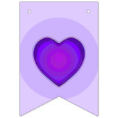 Bannière À Fanions Couleurs pastel & coeurs violets battre (Deuxième drapeau)