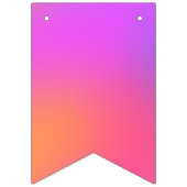 Bannière À Fanions Couleurs tropicales orange, rose, violet (Deuxième drapeau)