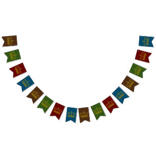 Bannière À Fanions Couronne d'or - luxe royal 1