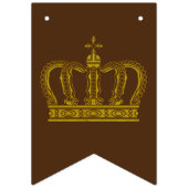 Bannière À Fanions Couronne d'or - luxe royal 1 (Premier drapeau)