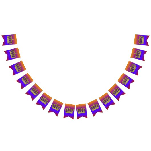 Bannière À Fanions Couronne d'or - luxe royal 4 (Tout)