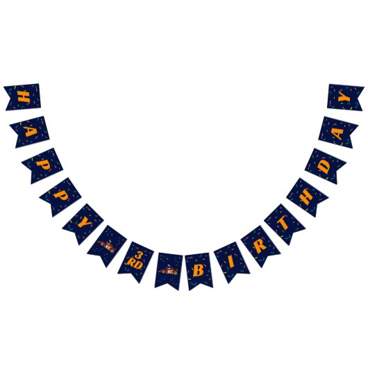 Bannière À Fanions Course d'enfants Anniversaire de course thème (Tout)