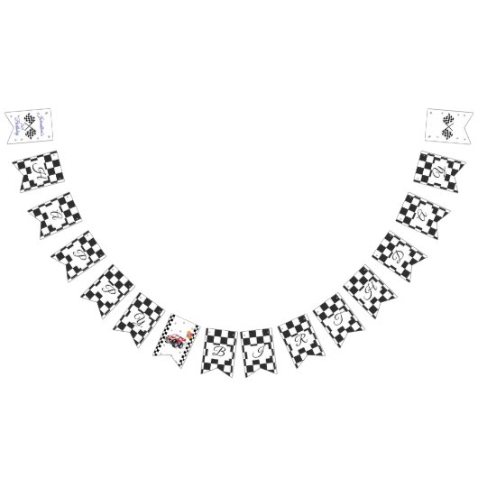 Bannière À Fanions Course fête d'anniversaire | Fast One & Two (Tout)