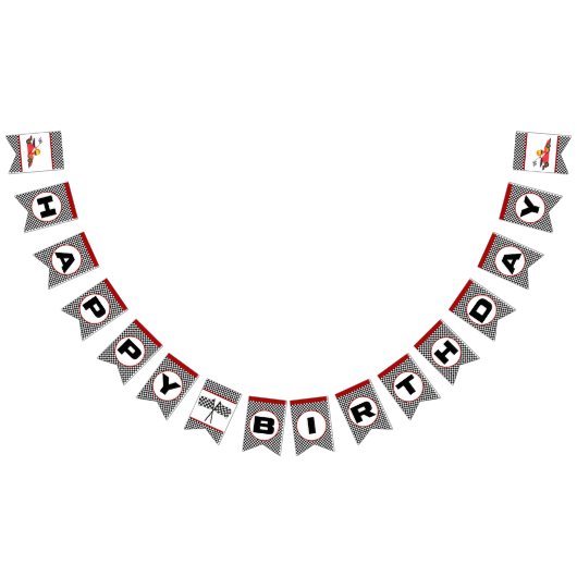 Bannière À Fanions Course voiture course fête d'anniversaire (Tout)