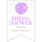 Bannière À Fanions Coussin mauve blanc de douche à nageoires nuptiale (Premier drapeau)