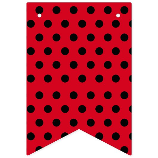 Bannière À Fanions Coute Polka point Ladybug Daisy Flower fête d'anni (Premier drapeau)