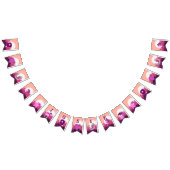 Bannière À Fanions Cow-girl rose mignonne désert occidental à tout âg (Tout)