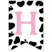 Bannière À Fanions Cow Theme First Birthday (Deuxième drapeau)