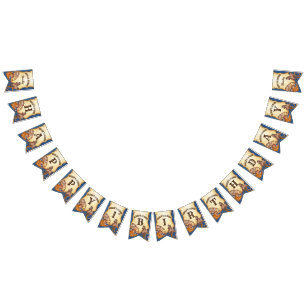 Bannière À Fanions Cowboy rodéo chevaux équestre sauvage ouest fête