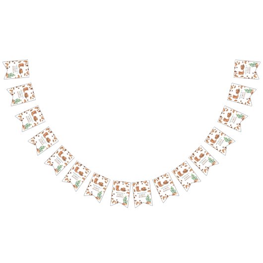 Bannière À Fanions Cowboy Western Premier Rodéo fête d'anniversaire (Tout)