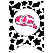 Bannière À Fanions Cowgirl First Rodeo rose (Premier drapeau)