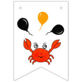 Bannière À Fanions Crabes rouges mignons (Premier drapeau)