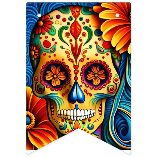 Bannière À Fanions Crâne à sucre (Premier drapeau)