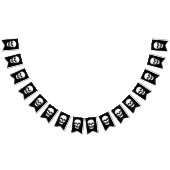 Bannière À Fanions Crâne de rire effrayant (Tout)