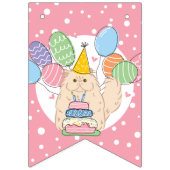 Bannière À Fanions Crème Perse Chat Longhair fête d'anniversaire (Premier drapeau)