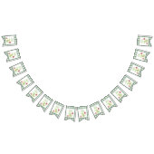 Bannière À Fanions Crocodile d'aquarelle 1er anniversaire (Tout)