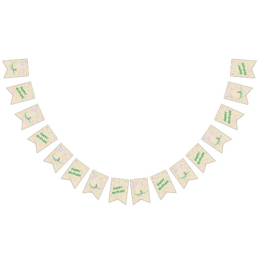 Bannière À Fanions Crocodile du Confetti Party beige vert (Tout)