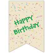 Bannière À Fanions Crocodile du Confetti Party beige vert (Deuxième drapeau)